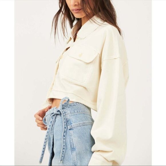 NWT Free People Saturday Shirt Jacket / Lazy Bones - Picture 4 of 6